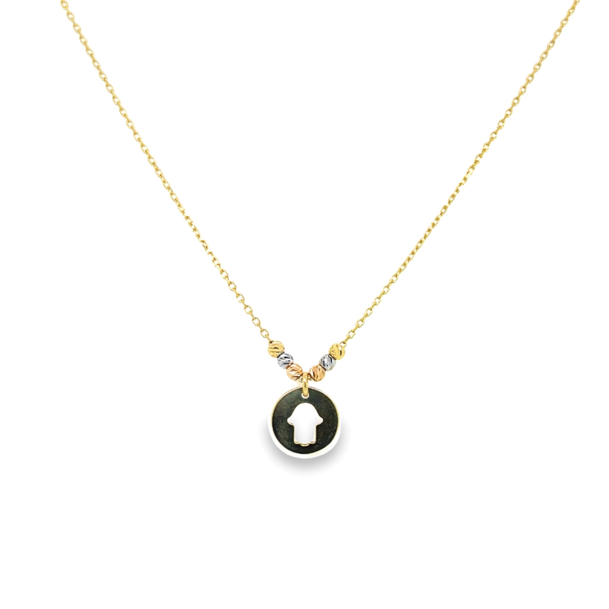 שרשרת דיסקית חמסה בעלת כדורים בשלושה צבעים